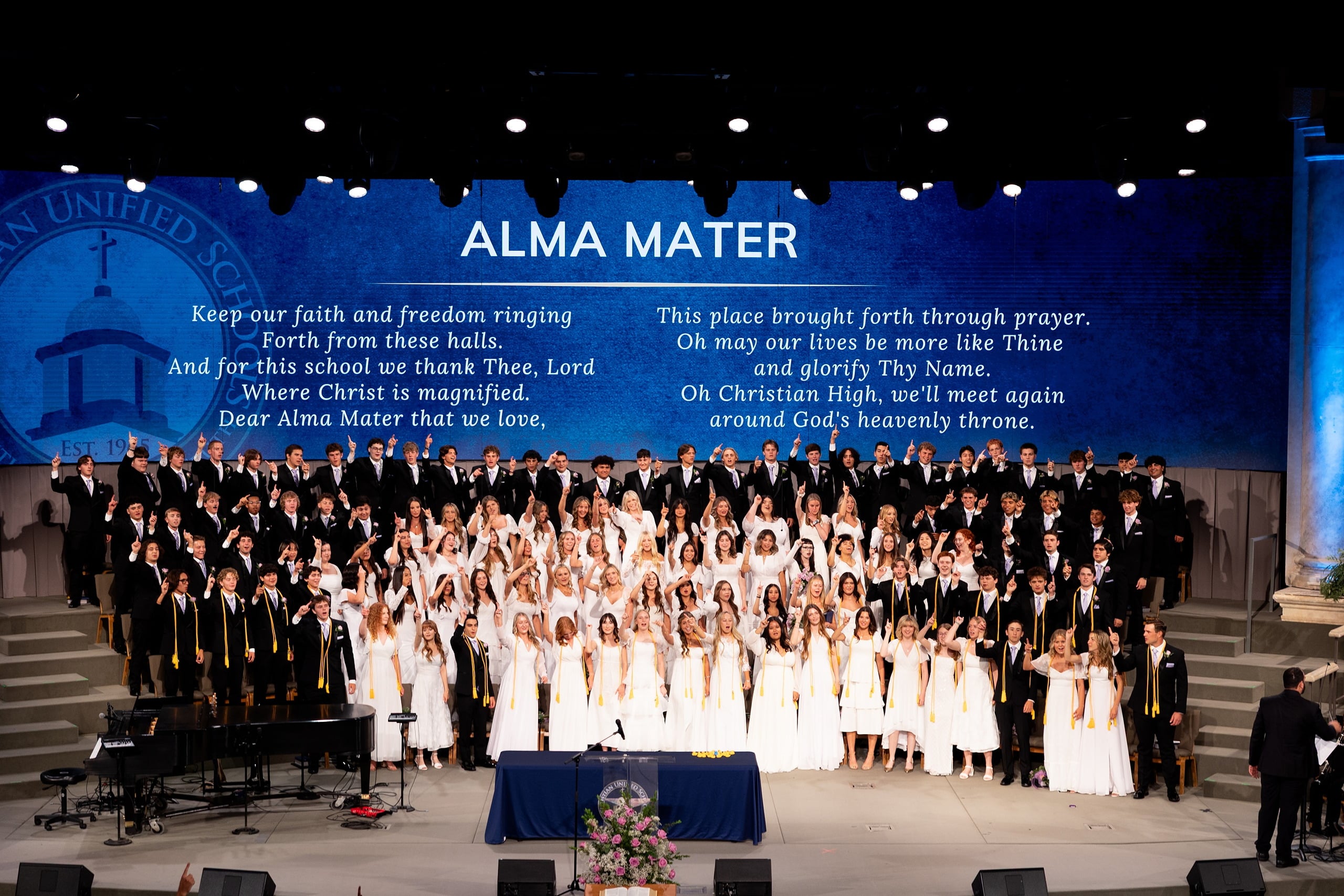 Christian High School Commencement 2025: Rise Up — 37 Class sings the Alma Mater at Christian High School Commencement 2025
