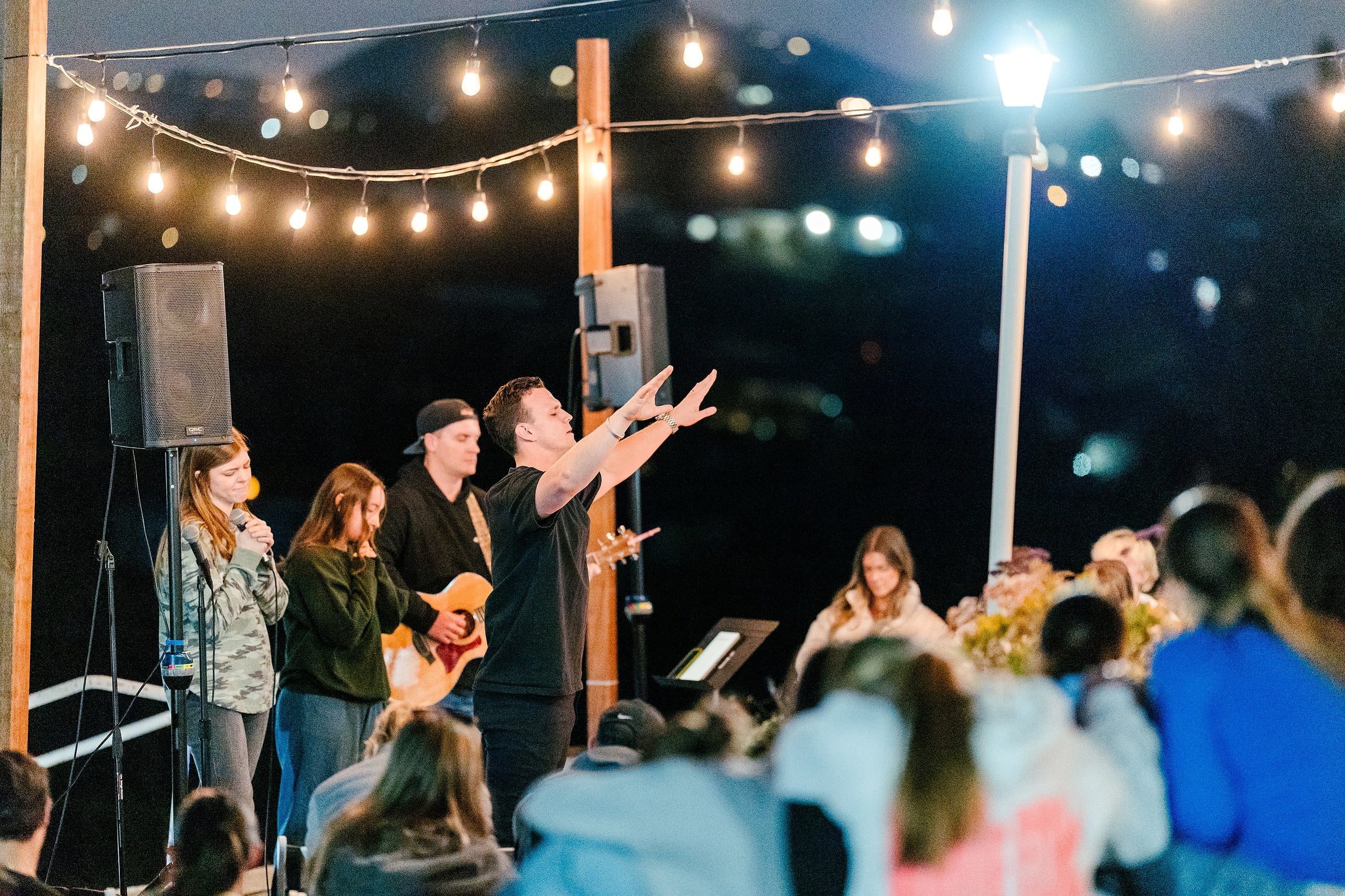 Spiritual Emphasis Week 2025 — 46 Teens embrace and hug together during evening worship gathering